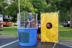 Ofc. McCann in the dunk tank