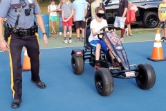 Peddle cars with Ofc. Mosakowski