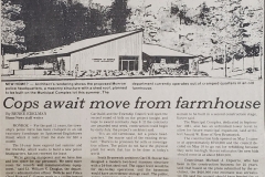 Newspaper article from June 2, 1982 in regards to current Police Headquarters