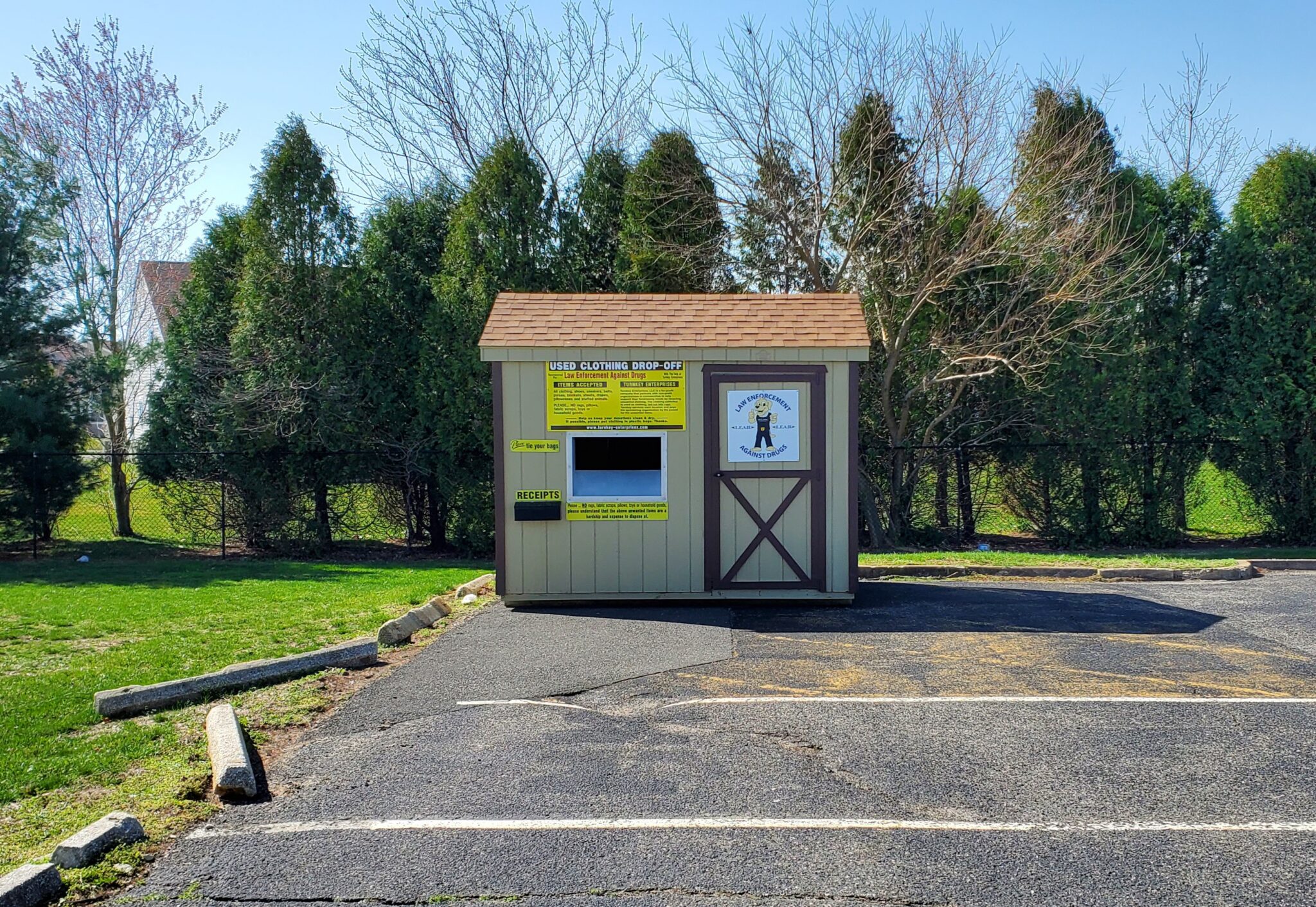 LEAD clothing bin locations Monroe Township Police Department