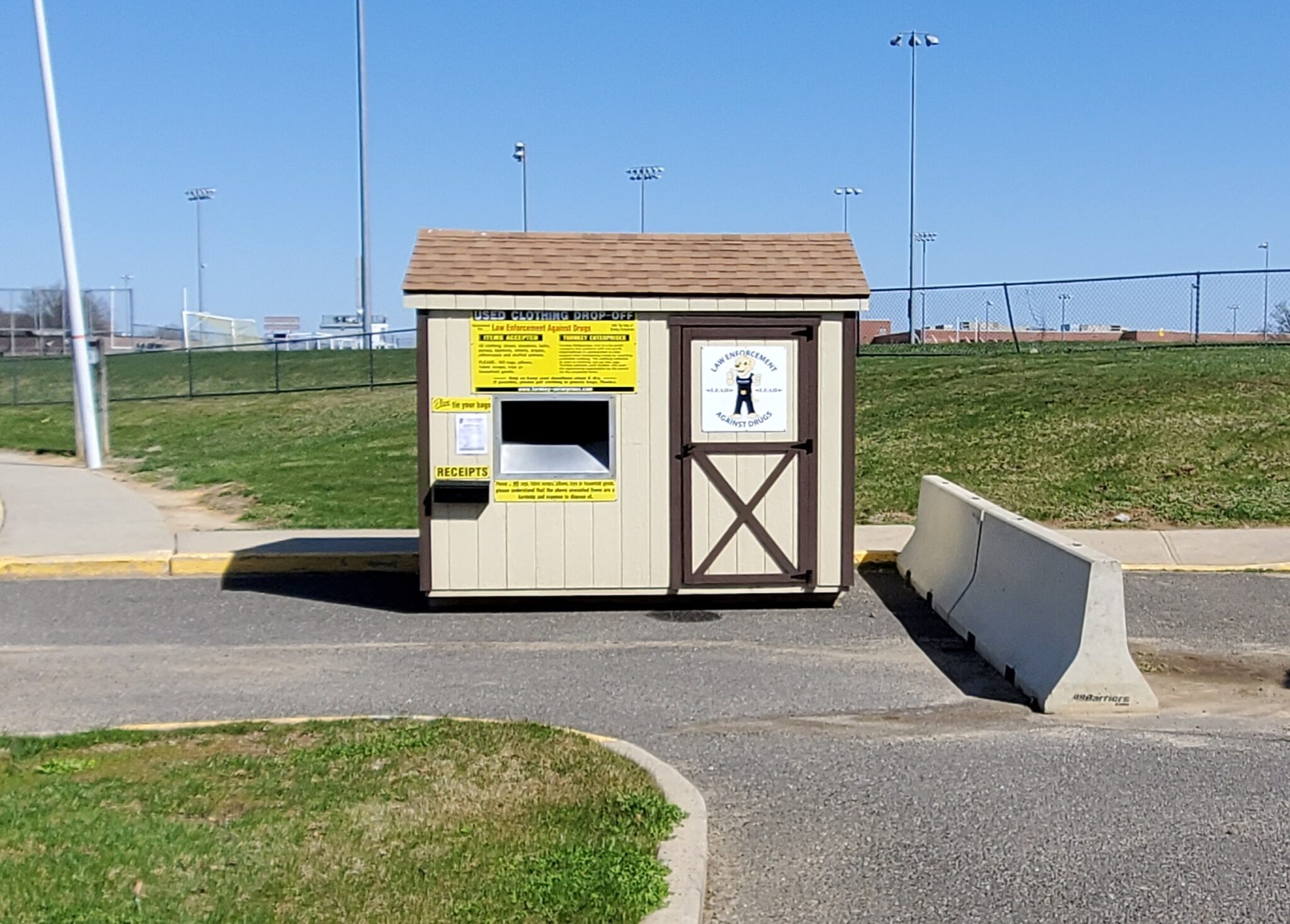 LEAD clothing bin locations Monroe Township Police Department